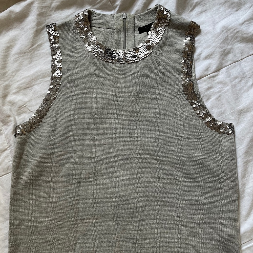 J.Crew gray sequin tank top